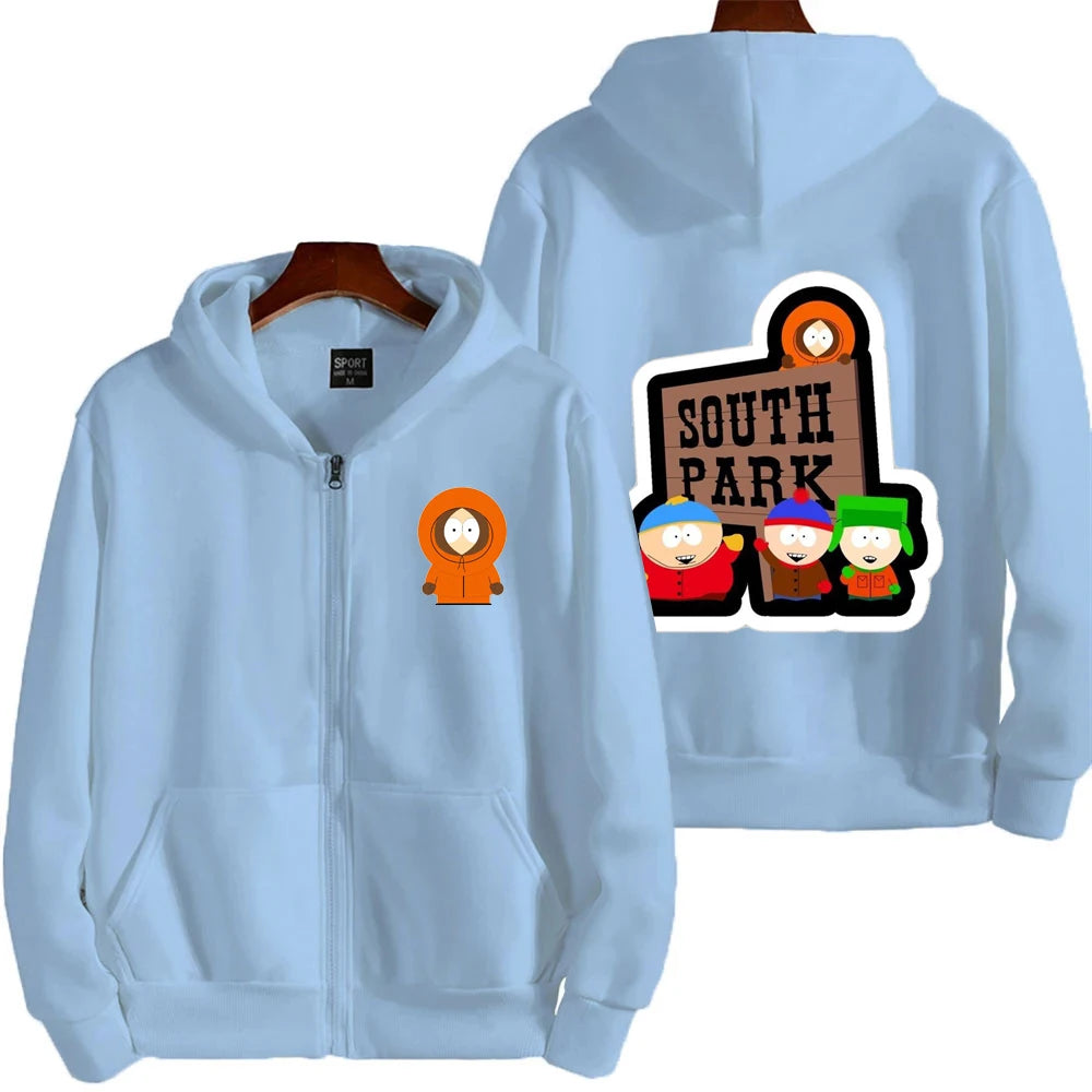 Cartoon Anime Zip-Up Hoodie | Men's & Women's Couple Sweatshirt