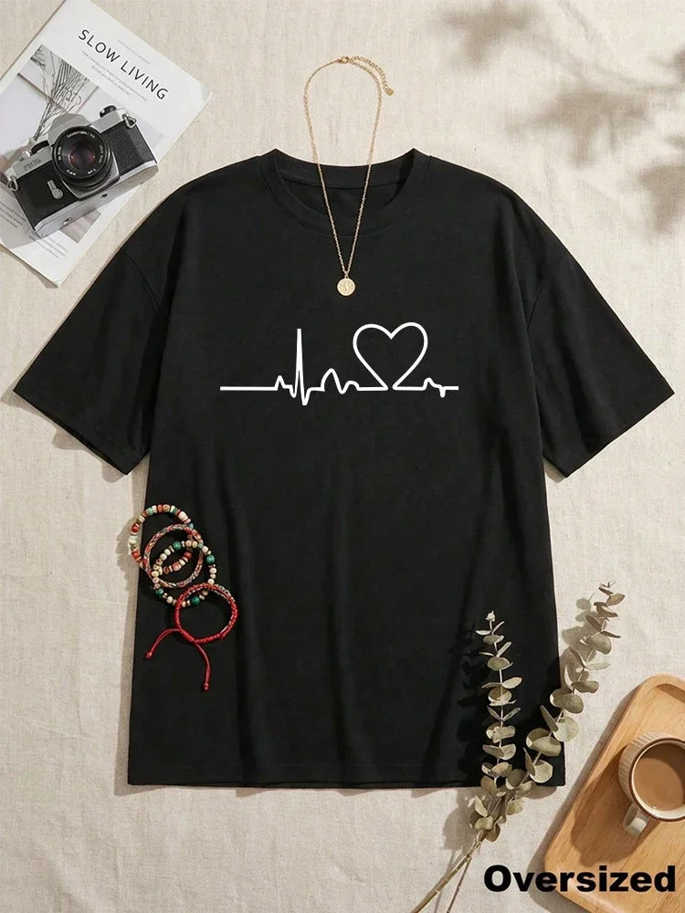 Spring Summer New Women T-shirt Classic Black/white Pure Color Oversize Tees Female Home Outdoor Casual Fashion Short Sleeve Top