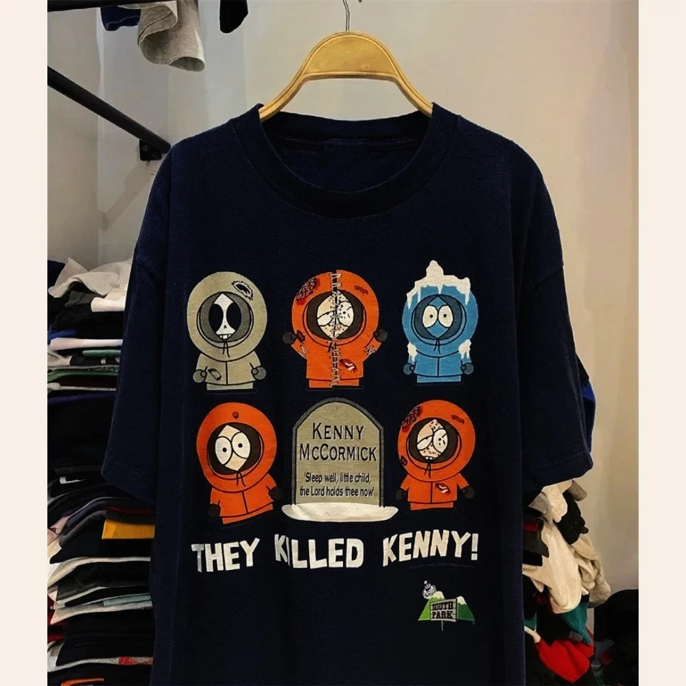 Summer Kenny McCormick South Park Funny T Shirt Anime Peripheral Print Crew Neck Short Sleeve T-Shirt Men Women Cotton Tops Tee