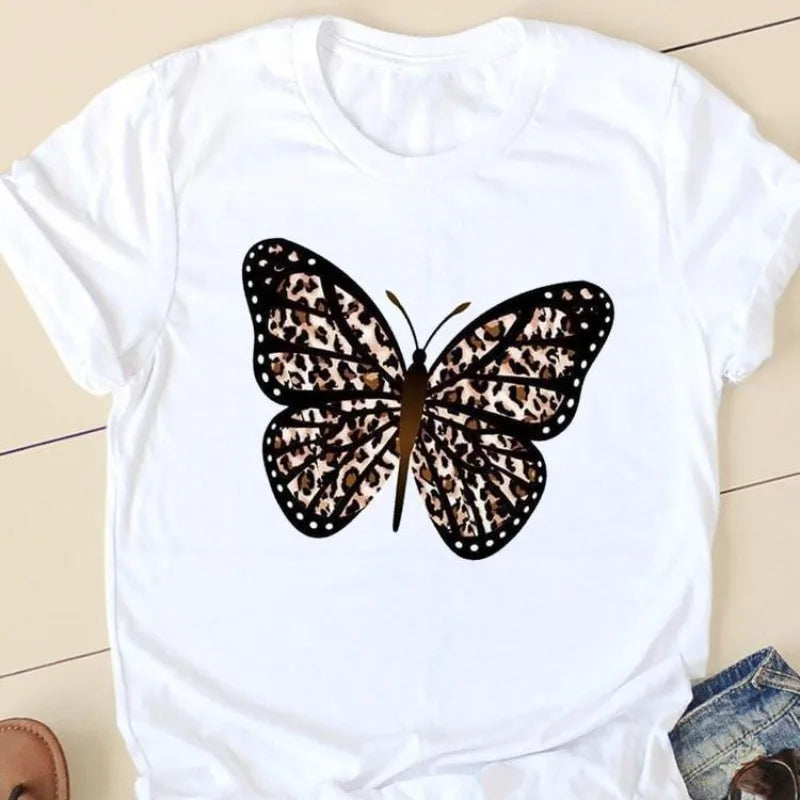 Casual Women's Fashion Women's Short Sleeve Summer Cartoon Fashion Clothing Harajuku  Tops  Graphic T Shirts Aesthetic Polyester