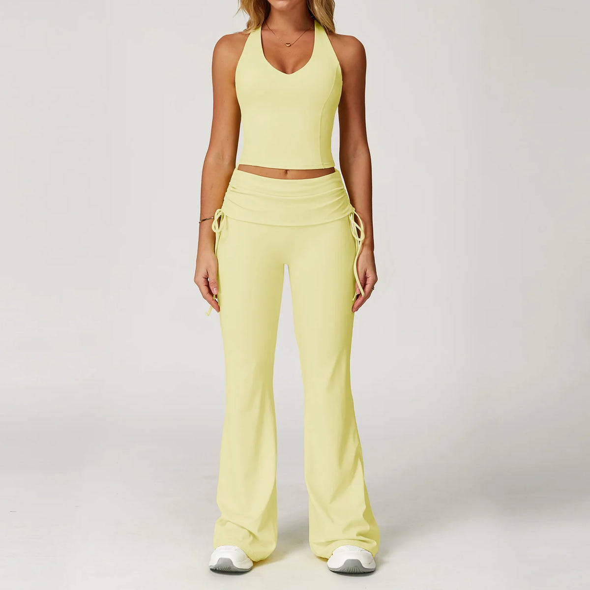 Women Tracksuit Yoga Set 2 Pieces Workout Outfits Fitness Sportswear Gym Clothes High Waist Leggings Sports Bra Athletic Wear