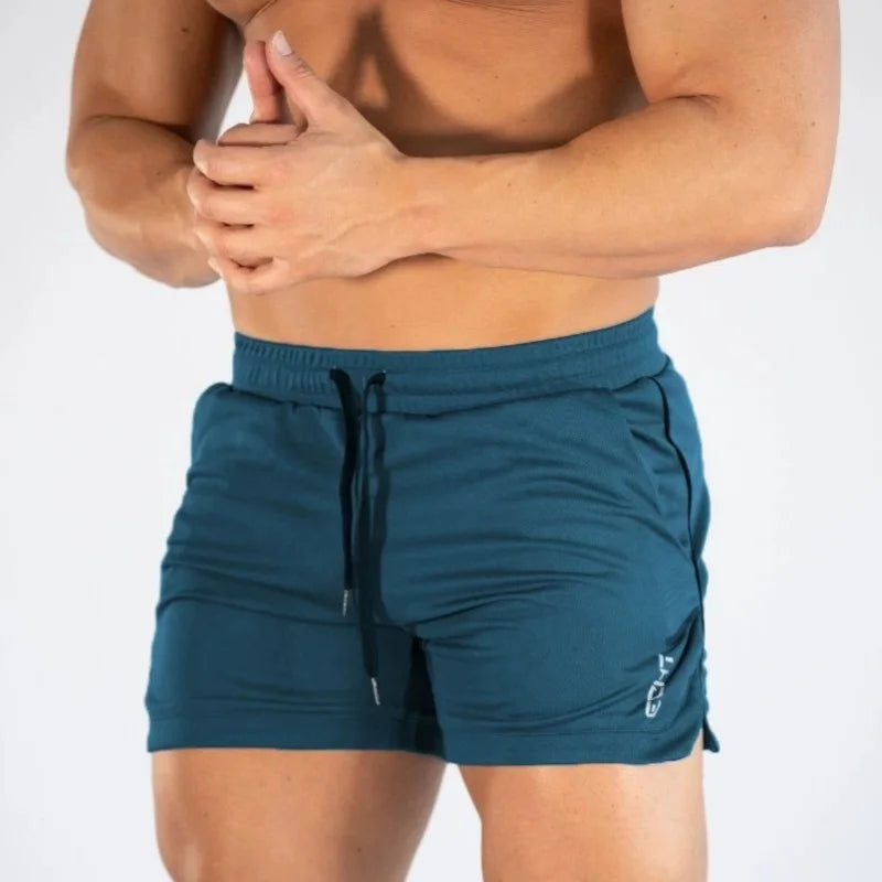 2025 NEW Mens Gym Training Shorts Men Sports Casual Clothing Fitness Running Grid Beach Pants Quick-Drying Breathable Men Shorts