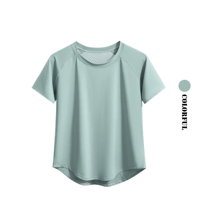 DRUR 2pcs Yoga Set Women Summer Sports Suit 2 Piece Sportswear Outfits Female Short Sleeve Fitness Tops Running Shorts Sets New