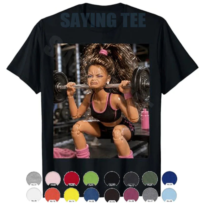 Disgusting Gym Girl Funny Workout Meme Humor Fitness T-Shirt Y2k Leg Day Struggle Girl Weightlifting Face Studio Graphic Apparel