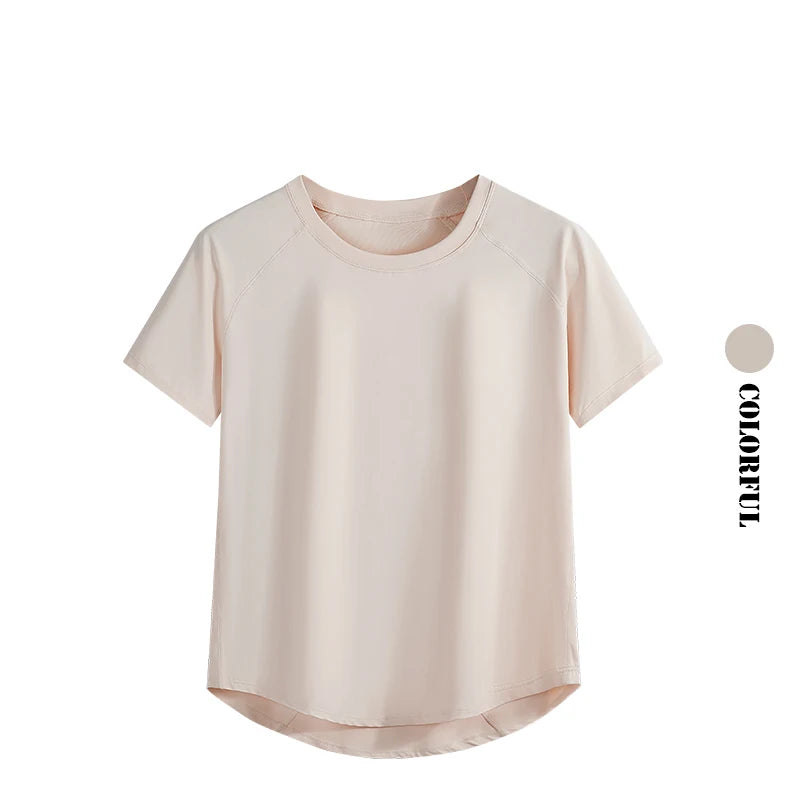 DRUR 2pcs Yoga Set Women Summer Sports Suit 2 Piece Sportswear Outfits Female Short Sleeve Fitness Tops Running Shorts Sets New