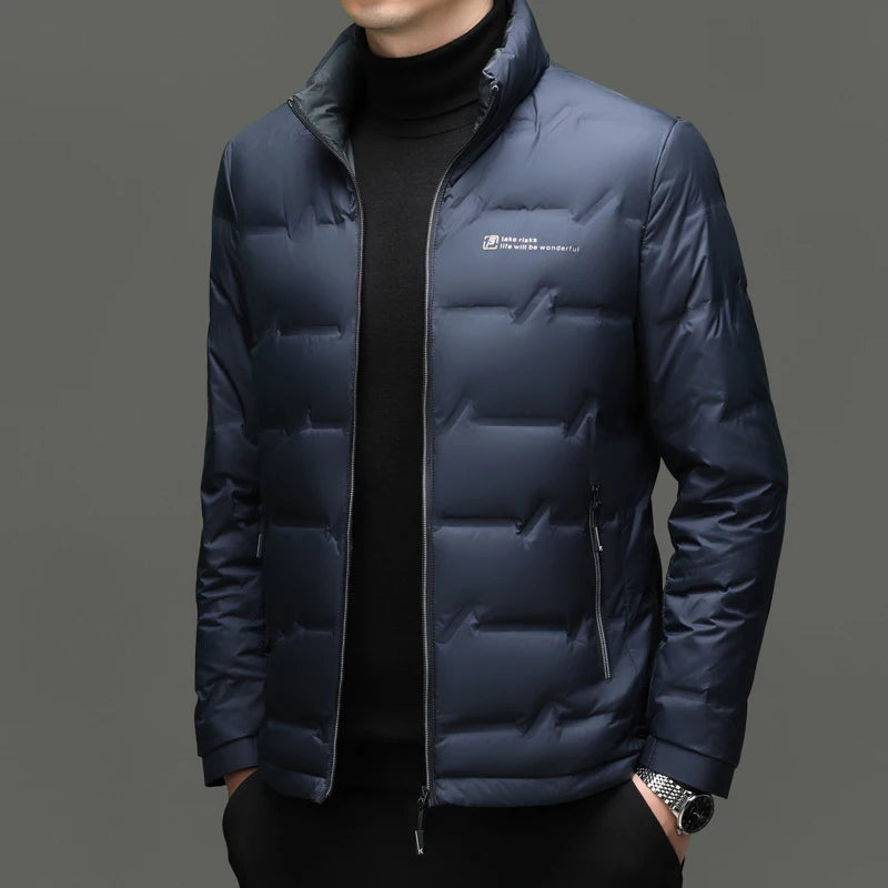 Winter Down Jacket 2026 Light Luxury Brand Men's Coat 90% White Duck Down Lining Outdoor Leisure Sports Men's Jacket