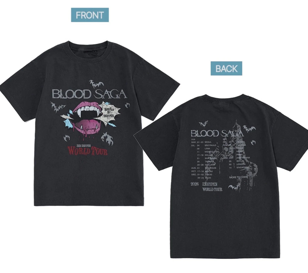 2026 Tour Concert Korean Boy Band Graphic T Shirt Men Women Short Sleeve Fashion Vintage Pop T-shirts