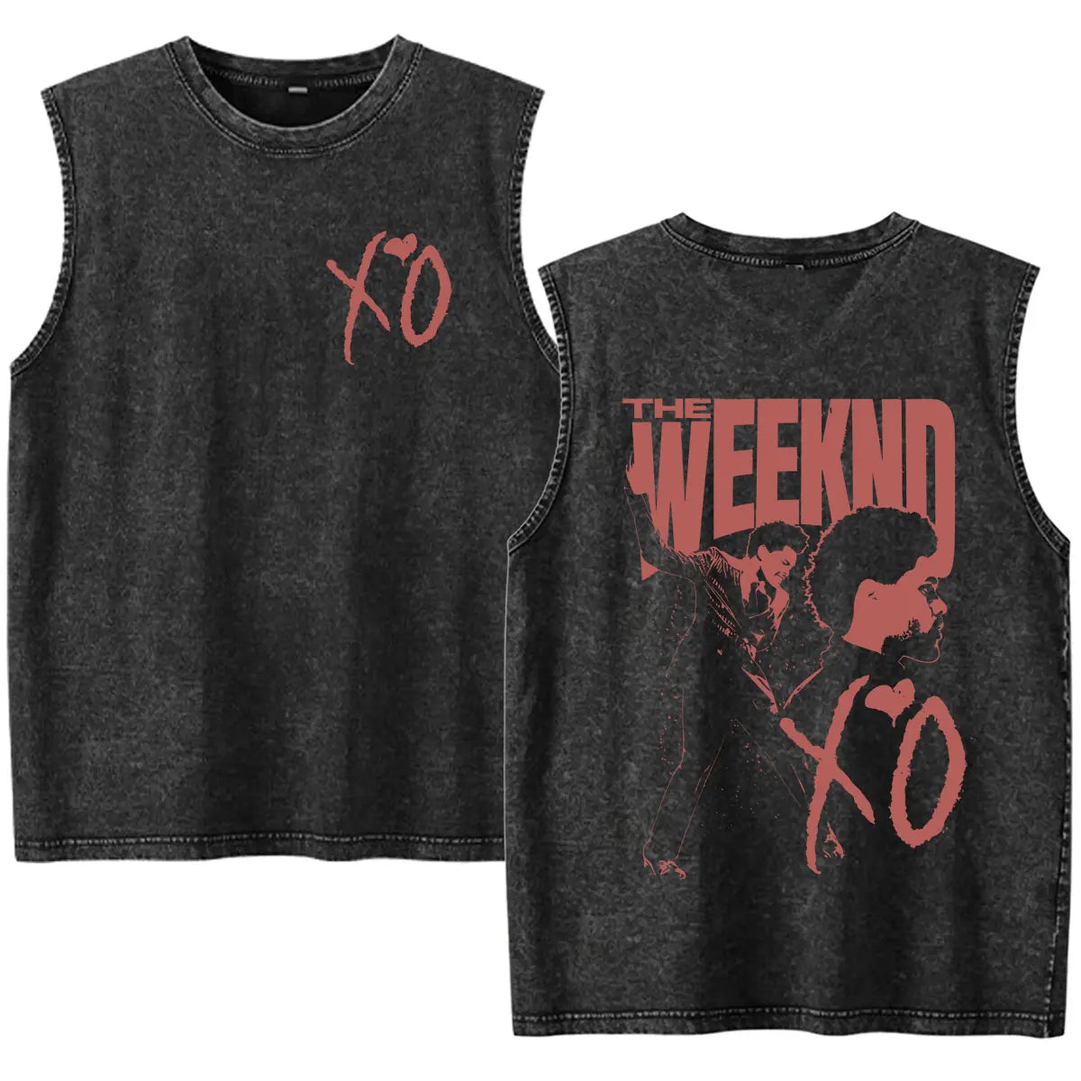 Rapper The Weeknd 2026 After Hours Til Dawn with Playboi Carti Tour Vintage Washed Tank Top Men Summer Oversized Fans Music Vest