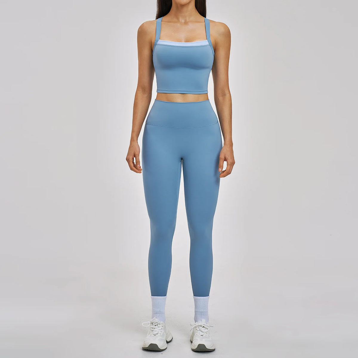 2PCS Yoga Set Women Tracksuit Athletic Wear Pilates Fitness Suit Gym Clothes Workout Push Up Clothes Sports Bra Leggings Outfits