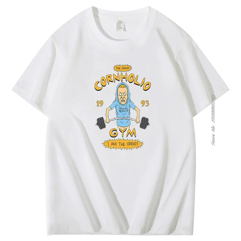Beavis And Butthead Tshirts Novelty Funny Cartoon Graphic Tshirts Casual Clothing Summer Male Oversized Short Sleeve T-Shirts
