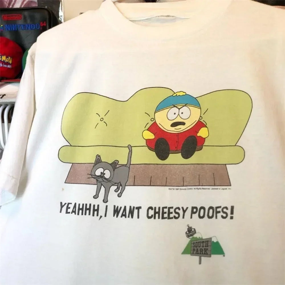 Summer Kenny McCormick South Park Funny T Shirt Anime Peripheral Print Crew Neck Short Sleeve T-Shirt Men Women Cotton Tops Tee