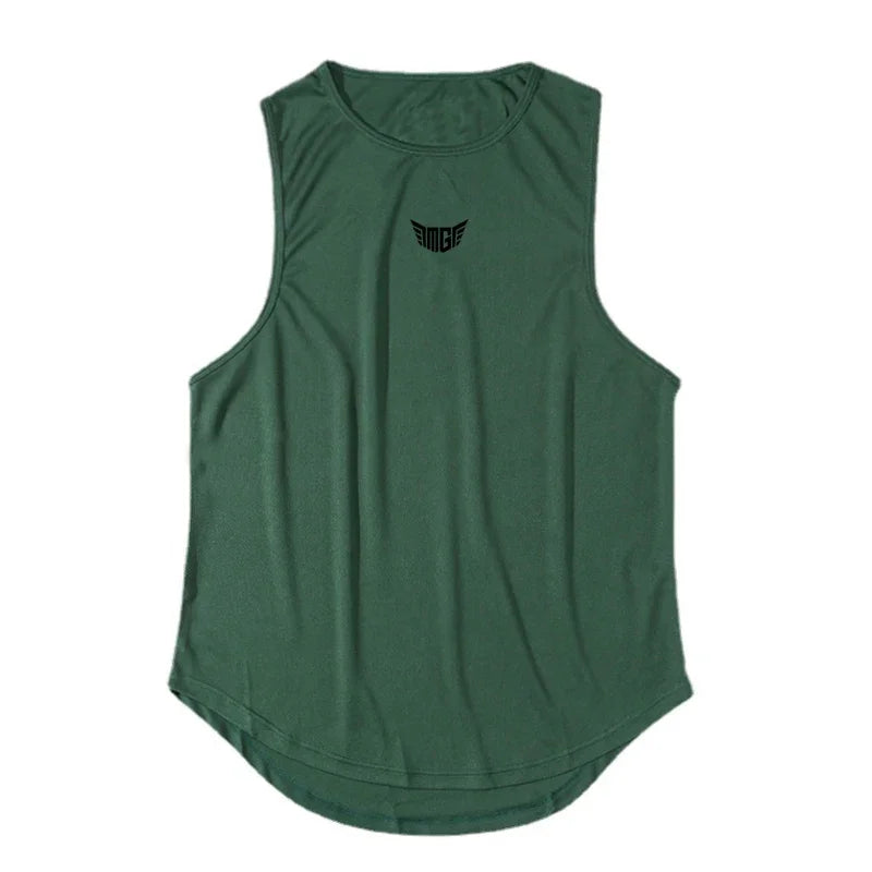 Mens Gym Clothing Fitness Bodybuilding Mesh Tank Tops Stringer Singlet Vest Clothes Sleeveless Shirts Muscle Summer Undershirt