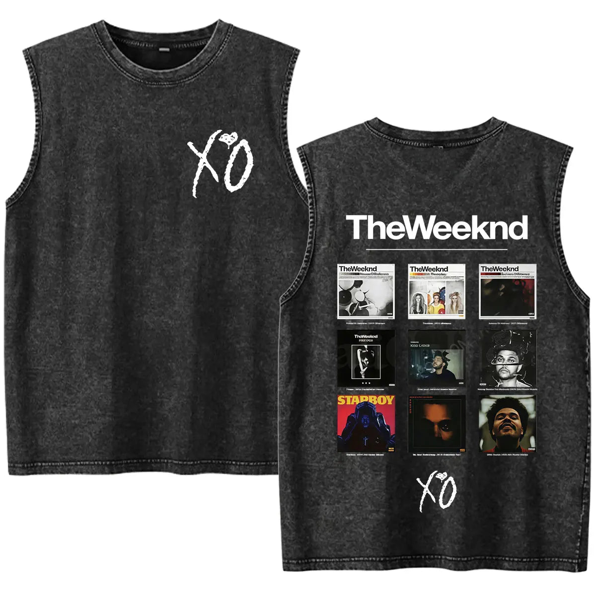 Rapper The Weeknd 2026 After Hours Til Dawn with Playboi Carti Tour Vintage Washed Tank Top Men Summer Oversized Fans Music Vest