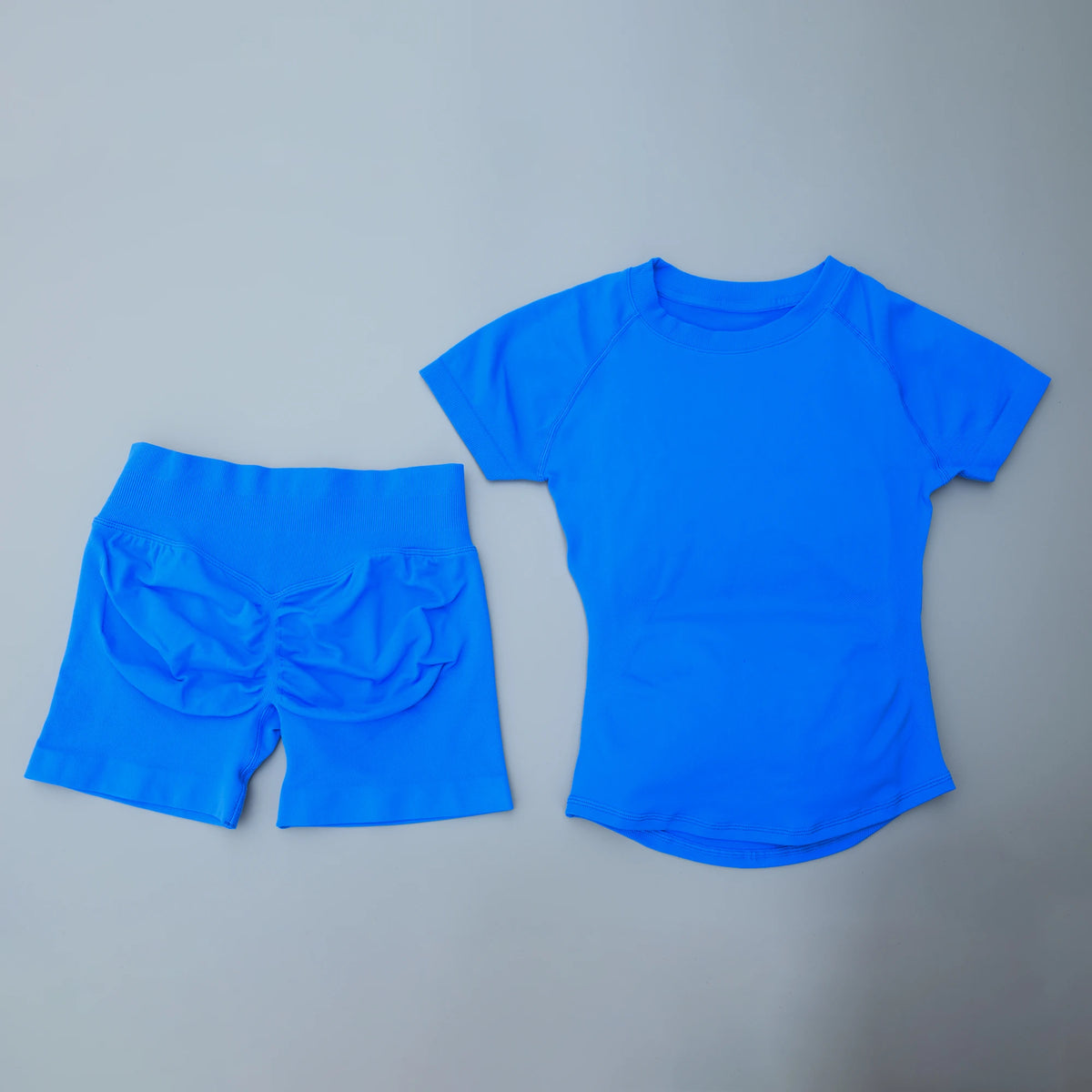 Sports Sets Short Sleeve Seamless Yoga Top Fitness Set Women Workout Running Sports Shorts Gym Suit 2 Pieces
