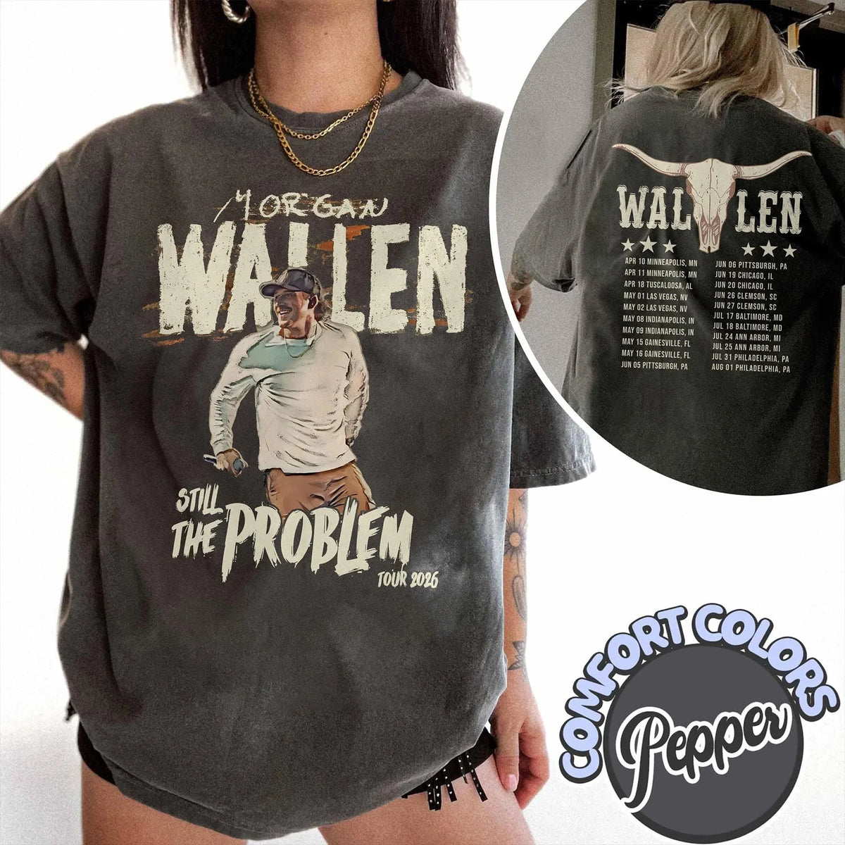 Morgan Wallen 2026 Tour T-shirt Loose  Casual Fashion Spring/Summer New Couple T-shirt  vintage clothes oversized t shirt