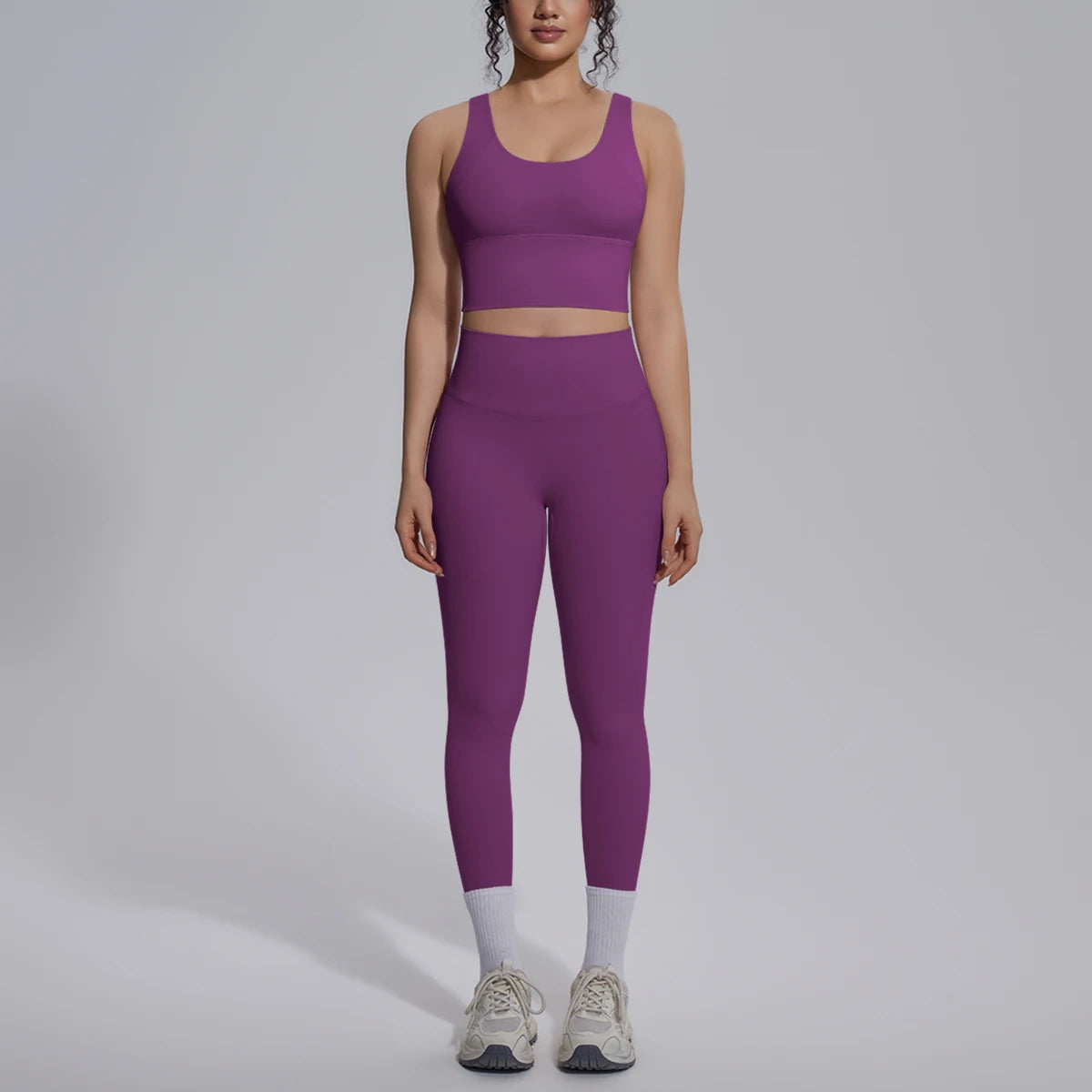 2PCS Yoga Set for Woman's Quick Drying Legging Outdoor Running Fitness Pants Summer Gym Backless Sports Bra with Chest Pad
