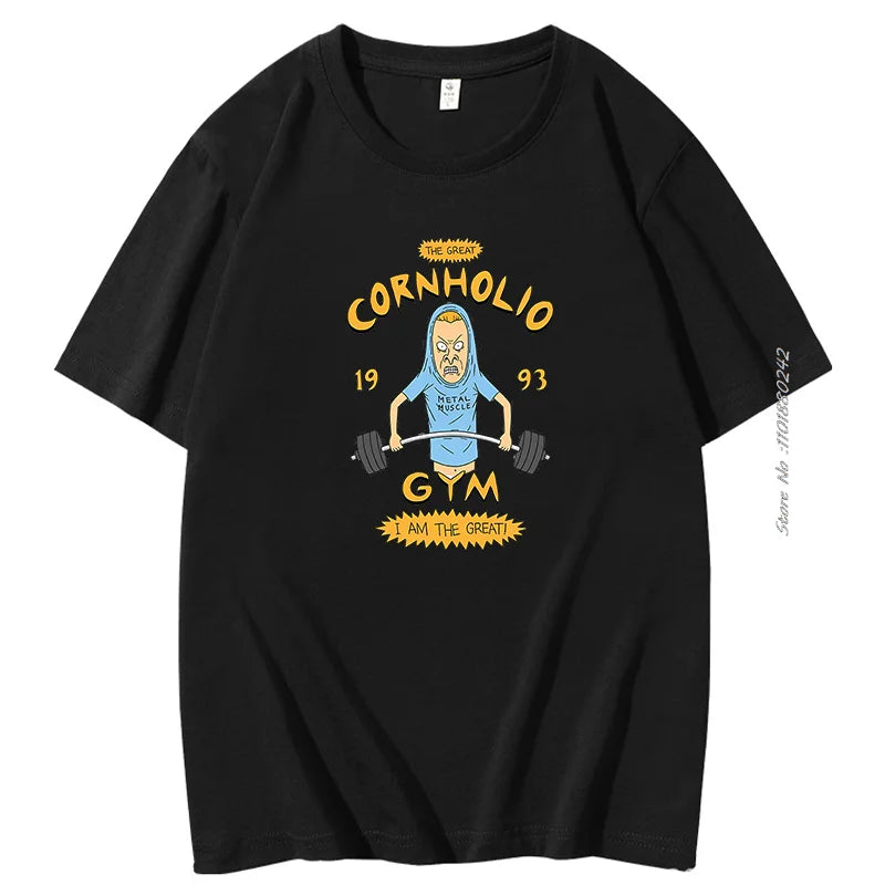 Beavis And Butthead Tshirts Novelty Funny Cartoon Graphic Tshirts Casual Clothing Summer Male Oversized Short Sleeve T-Shirts