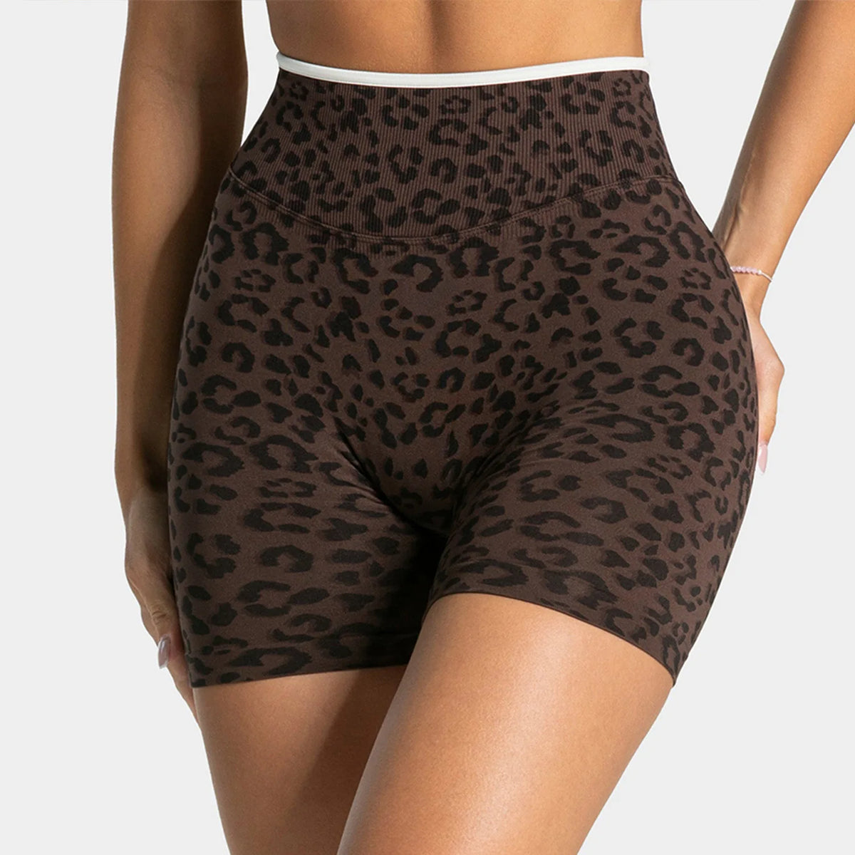 Women's Leopard Print Yoga Top & Bottoms Separate: Racerback Sports Bra, High Waisted Leggings, Shorts | Breathable Stretchy Gym
