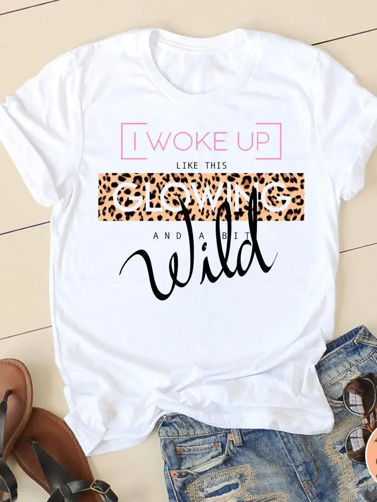 Casual Women's Fashion Women's Short Sleeve Summer Cartoon Fashion Clothing Harajuku  Tops  Graphic T Shirts Aesthetic Polyester