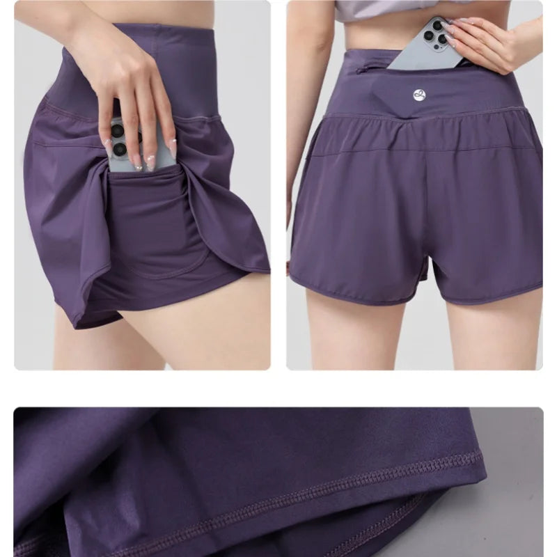 DRUR 2pcs Yoga Set Women Summer Sports Suit 2 Piece Sportswear Outfits Female Short Sleeve Fitness Tops Running Shorts Sets New