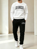 New Men's Tracksuit Casual O Neck Sweatshirt Sweatpants Set Outdoors Sports Jogging Man Clothing Single Mix and Match Tops Pants
