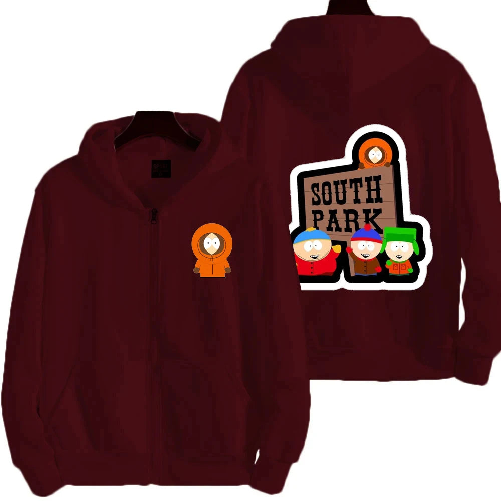 Cartoon Anime Zip-Up Hoodie | Men's & Women's Couple Sweatshirt