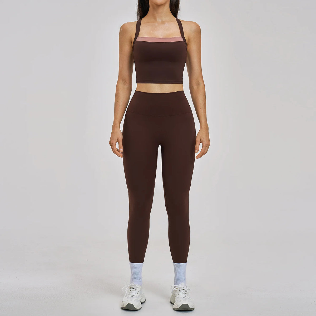 2PCS Yoga Set Women Tracksuit Athletic Wear Pilates Fitness Suit Gym Clothes Workout Push Up Clothes Sports Bra Leggings Outfits