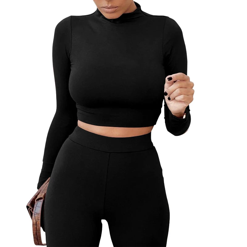 Winter Autumn Women's Yoga Set Gym Workout Fitness Set
