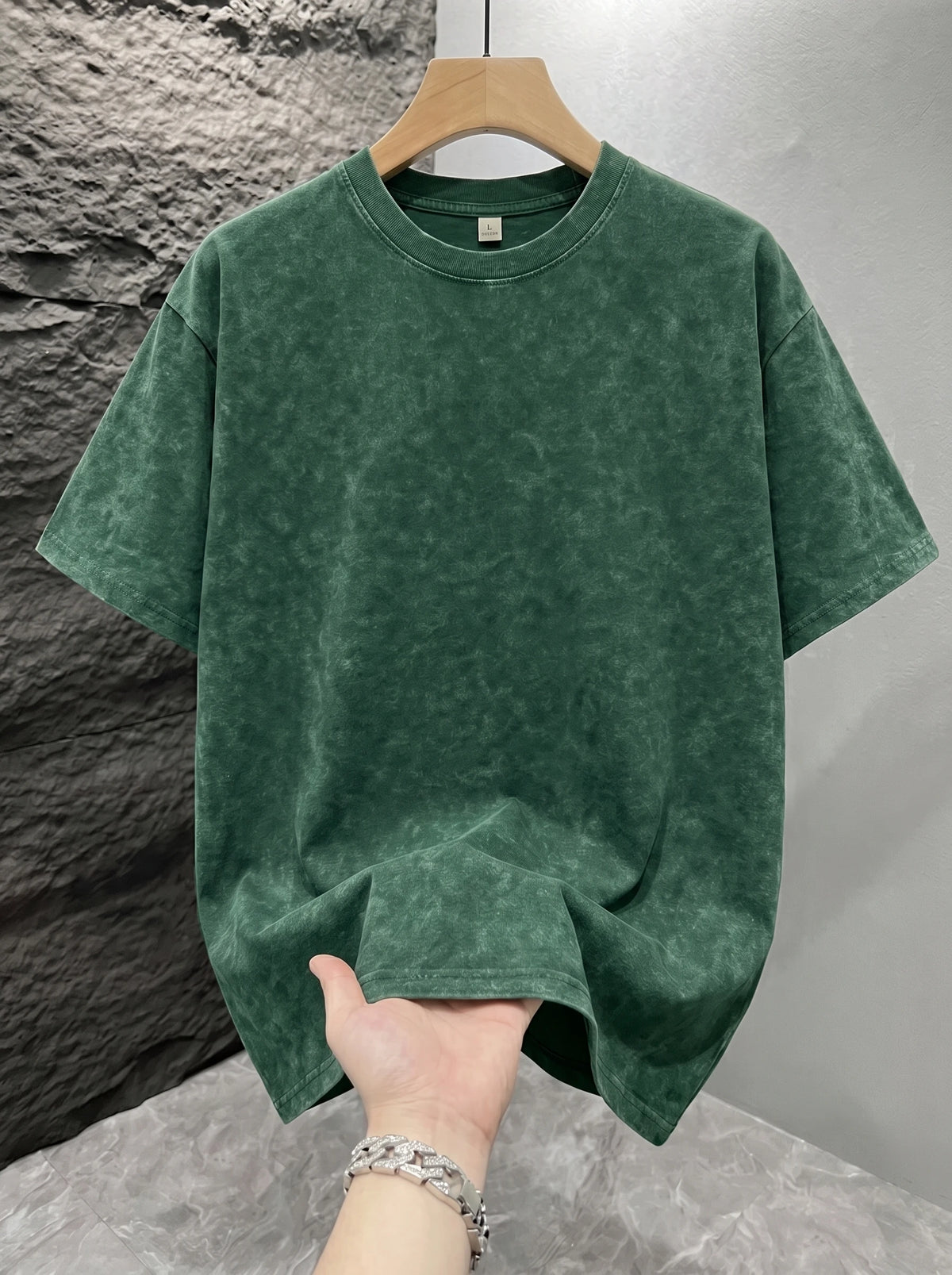Men Vintage Acid Washed T-shirt Solid Color Mineral Wash Blank Graphic Tee Oversized Loose Short Sleeve Unisex Hip Hop Streetwear Tops