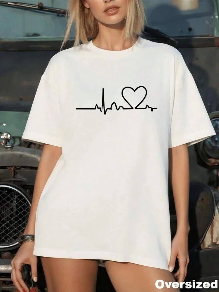 Spring Summer New Women T-shirt Classic Black/white Pure Color Oversize Tees Female Home Outdoor Casual Fashion Short Sleeve Top