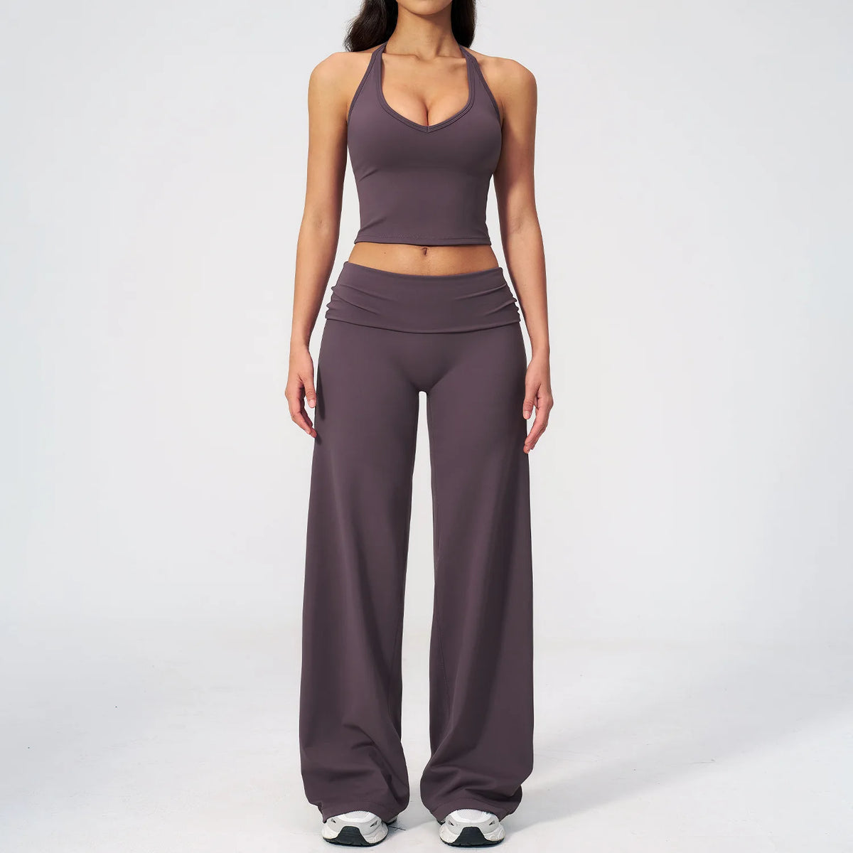 Women's Fitness Set Gym Tracksuit Breathable Sports Bra Flared Trousers Suit Workout Clothing Sportswear Female Athletic Wear