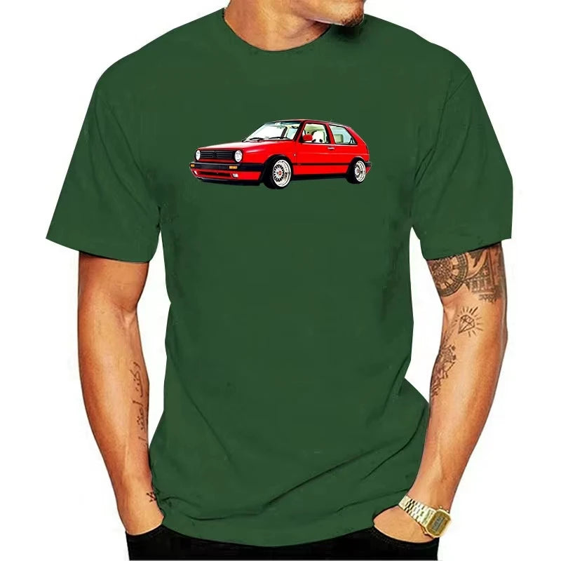 Men t-shirt GOLF MK2 BIG BUMPER RED tshirt Women t shirt 6972D