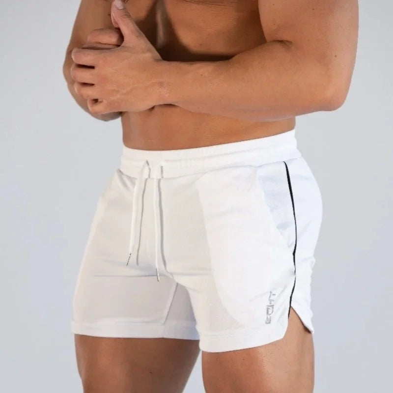 2025 NEW Mens Gym Training Shorts Men Sports Casual Clothing Fitness Running Grid Beach Pants Quick-Drying Breathable Men Shorts