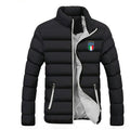 Winter coat men's fashion stand collar men's coat outdoor camping men's solid thickened jacket coat men's Parka