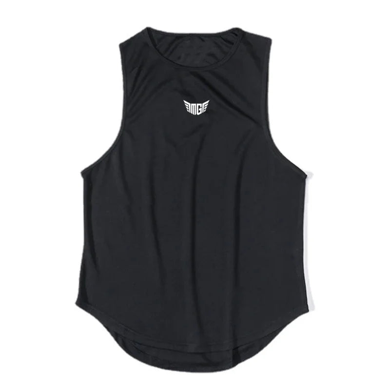 Mens Gym Clothing Fitness Bodybuilding Mesh Tank Tops Stringer Singlet Vest Clothes Sleeveless Shirts Muscle Summer Undershirt
