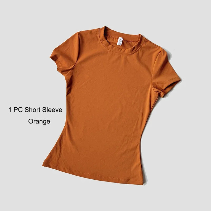 Yoga Suit Sports Set Women Quick-Drying Gym Set Tracksuit Running Workout Short Sleeve Leggings Sports Yoga Clothing