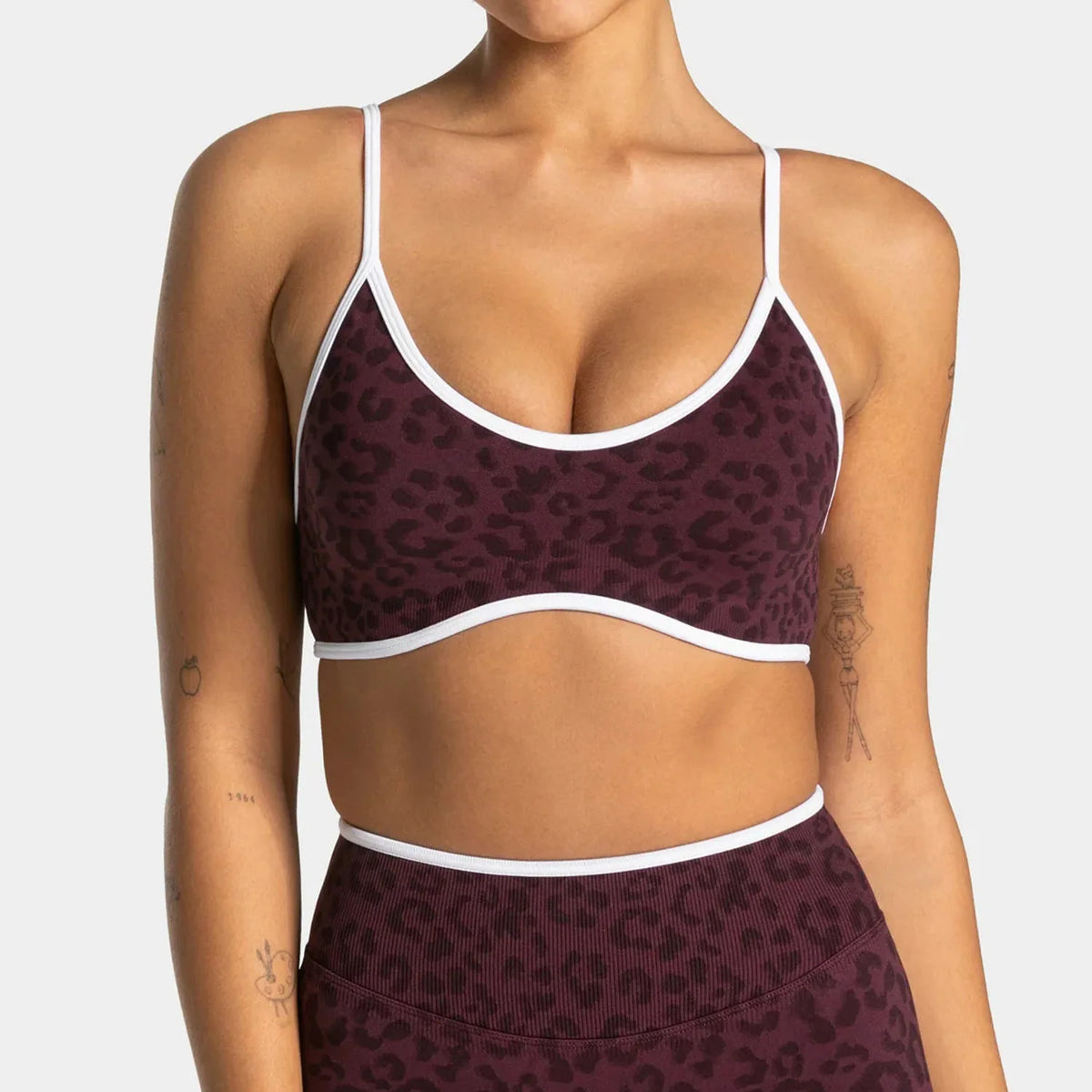 Women's Leopard Print Yoga Top & Bottoms Separate: Racerback Sports Bra, High Waisted Leggings, Shorts | Breathable Stretchy Gym