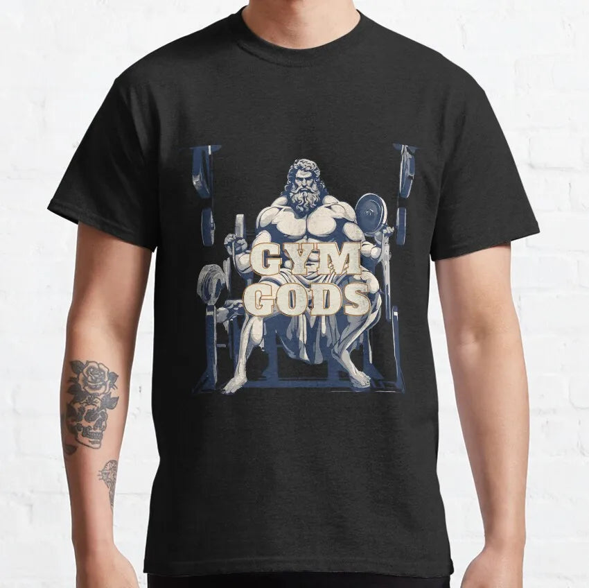 I see Small People Gym Workout Funny bodybuilding fitness weigh tlifting 100% Cotton print plus size T-shirt