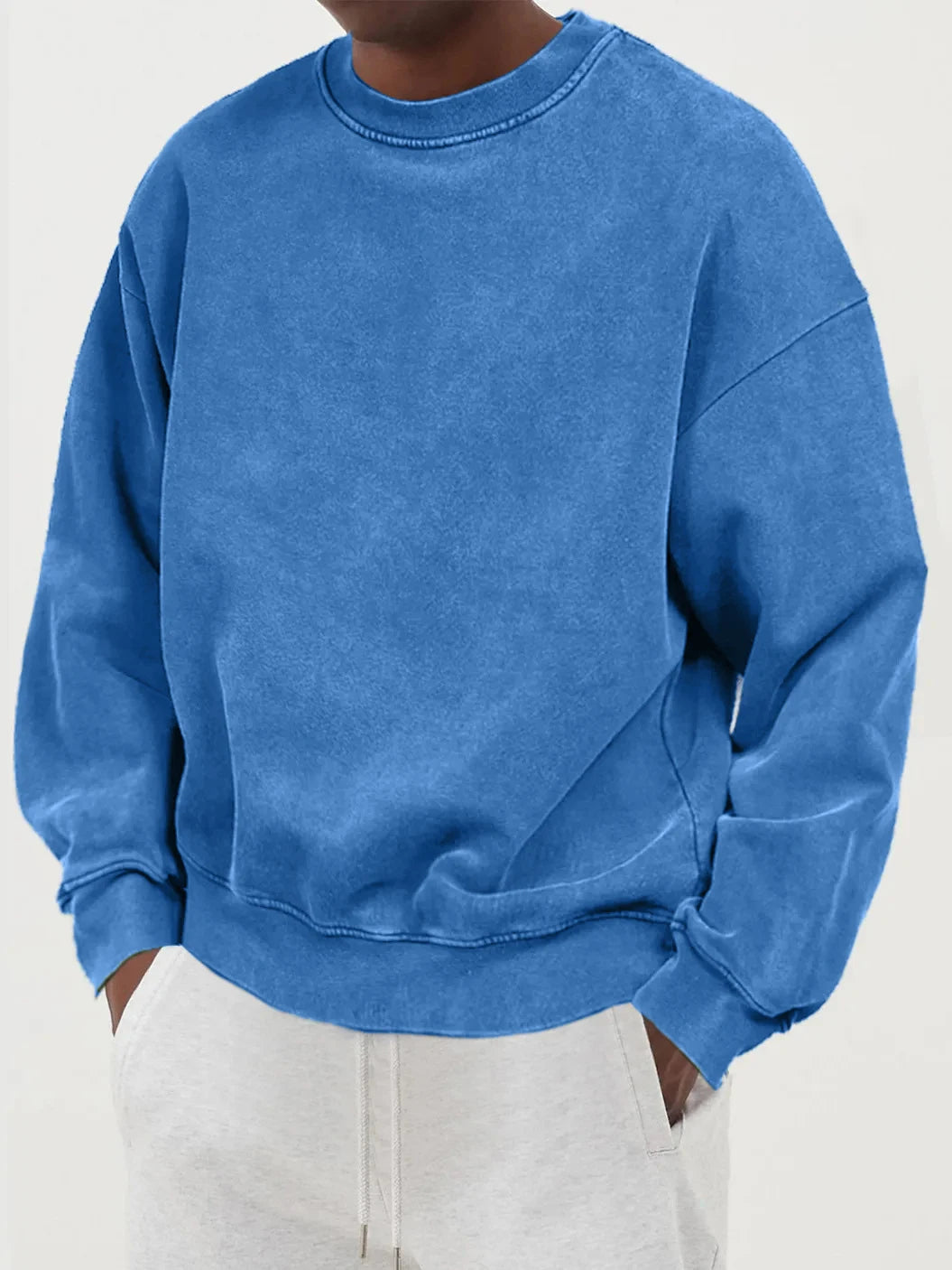 Vintage Solid Sweatshirts Male Washed Cotton Sportswear Warm Autumn Pullovers Casual Comfy Hoodie Fashion Oversized Streetwers