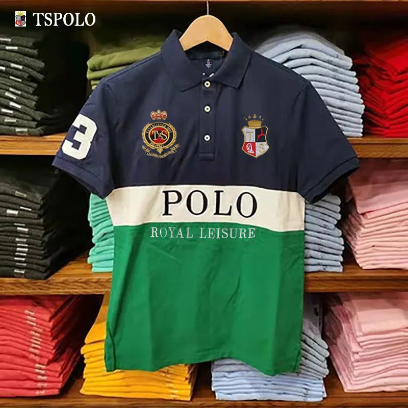 Classic Men Short Sleeve Polo Shirt 2026 New Golf Great Quality Oversize Men Button Collar T-shirt US Size Clothing Manufacturer