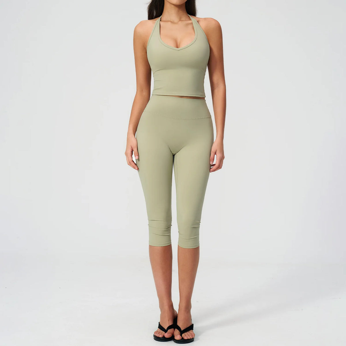 Women's Fitness Set Gym Tracksuit Breathable Sports Bra Flared Trousers Suit Workout Clothing Sportswear Female Athletic Wear