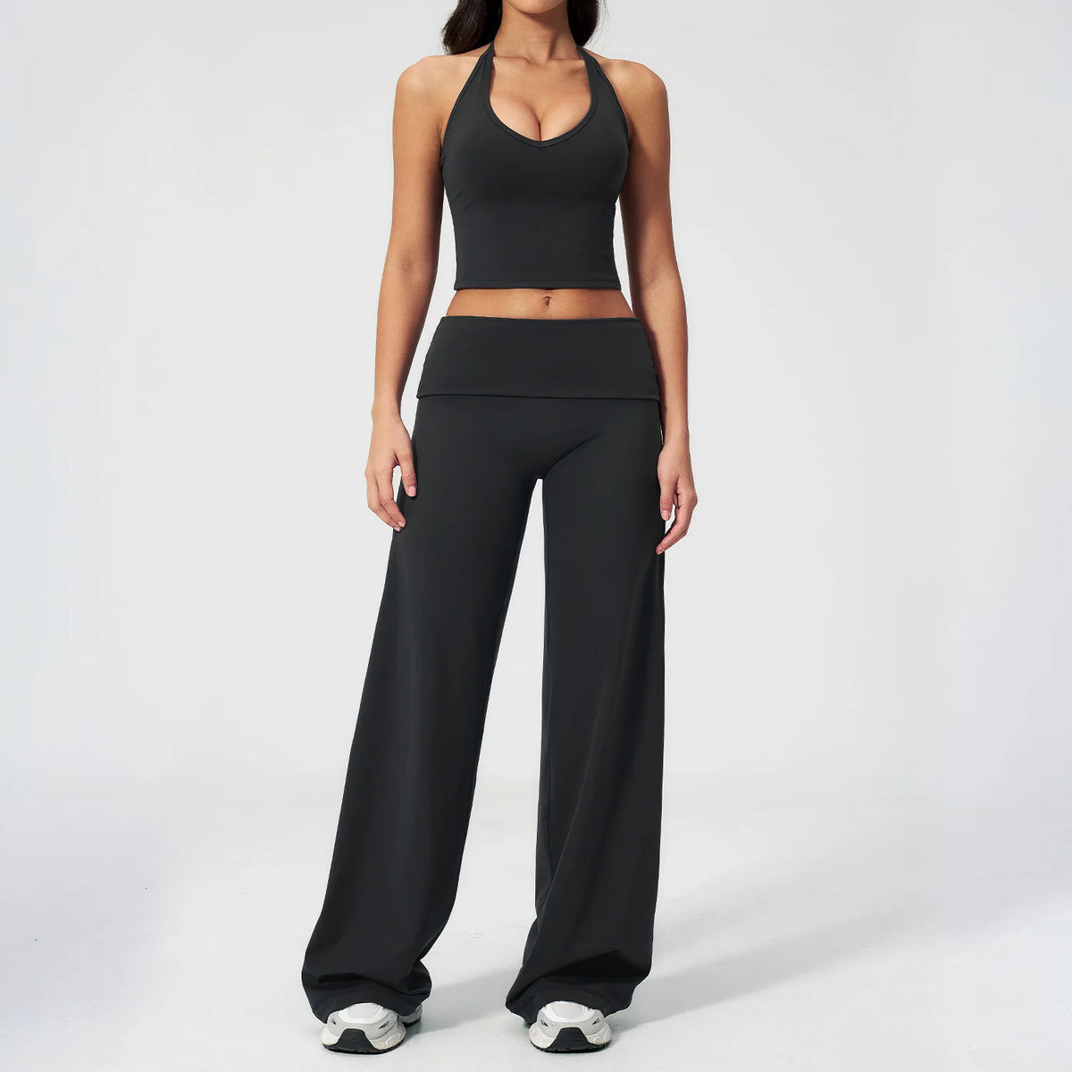 Women's Fitness Set Gym Tracksuit Breathable Sports Bra Flared Trousers Suit Workout Clothing Sportswear Female Athletic Wear