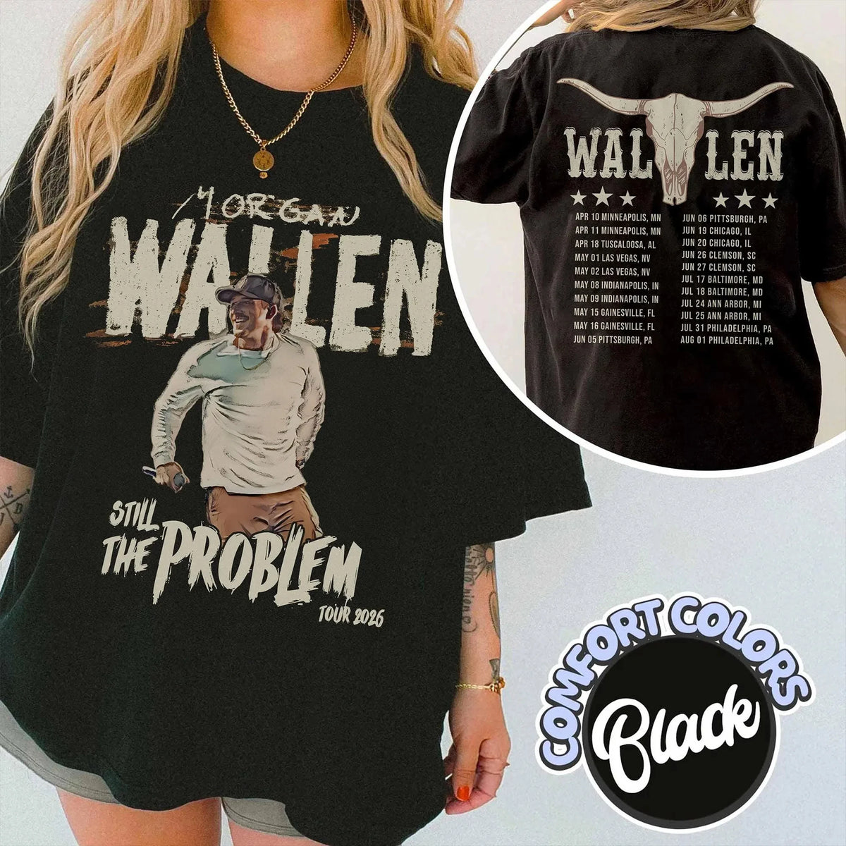 Morgan Wallen 2026 Tour T-shirt Loose  Casual Fashion Spring/Summer New Couple T-shirt  vintage clothes oversized t shirt