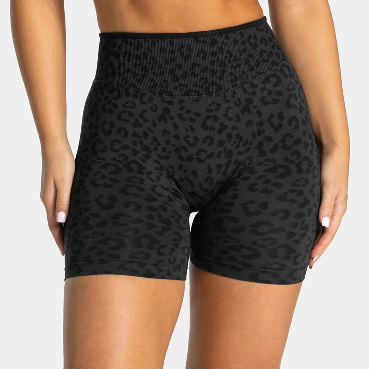 Women's Leopard Print Yoga Top & Bottoms Separate: Racerback Sports Bra, High Waisted Leggings, Shorts | Breathable Stretchy Gym
