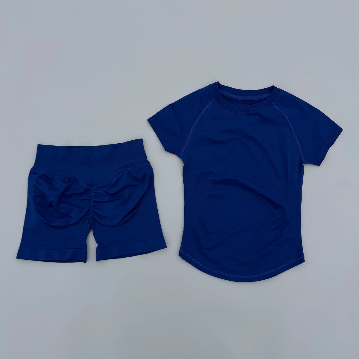 SWEAT UNDFYNE 2 Pcs Sports Gym Sets Short Sleeve Seamless Yoga Fitness Set Women Workout Running Sports Short Leggings Suit